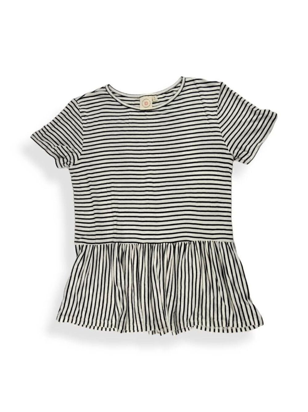 Striped Tiered Shirt Live In The Moment Small